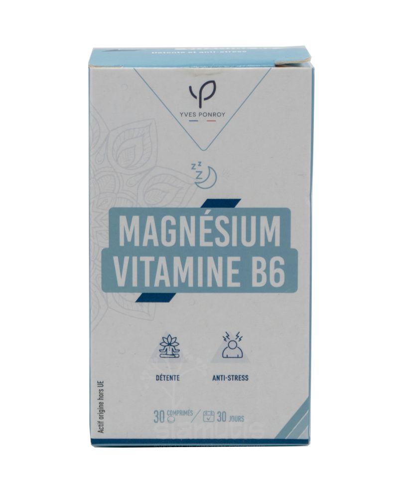 YVES PONROY Magnis + vitaminas B6, maisto papildas