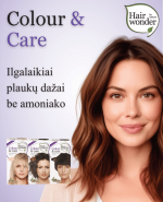 HAIRWONDER Colour & Care plaukų dažai be amoniako, spalva tamsi ruda 3, 100 ml - Image 2