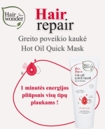 HAIRWONDER Hot Oil Quick Mask greito poveikio kaukė, 100 ml - Image 3
