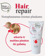 HAIRWONDER Hair Repair nenuplaunamas plaukų kremas, 100 ml - Image 3