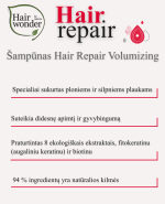 HAIRWONDER Hair Repair Volumizing apimties suteikiantis šampūnas, 200 ml - Image 4