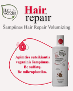 HAIRWONDER Hair Repair Volumizing apimties suteikiantis šampūnas, 200 ml - Image 3