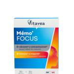 VITAVEA Memo'Focus atminčiai ir energijai,  30 augalinės kilmės kapsulių