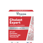 VITAVEA Cholest Expert cholesterolio kontrolei, 30 augalinės kilmės kapsulių