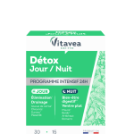 VITAVEA Detox Day/Night  detoksikacijai, 30 augalinės kilmės kapsulių