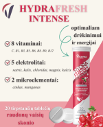 VITAVEA  HYDRAFRESH Intense raudonųjų vaisių skonio, 20 tirpstančių tablečių - Image 3