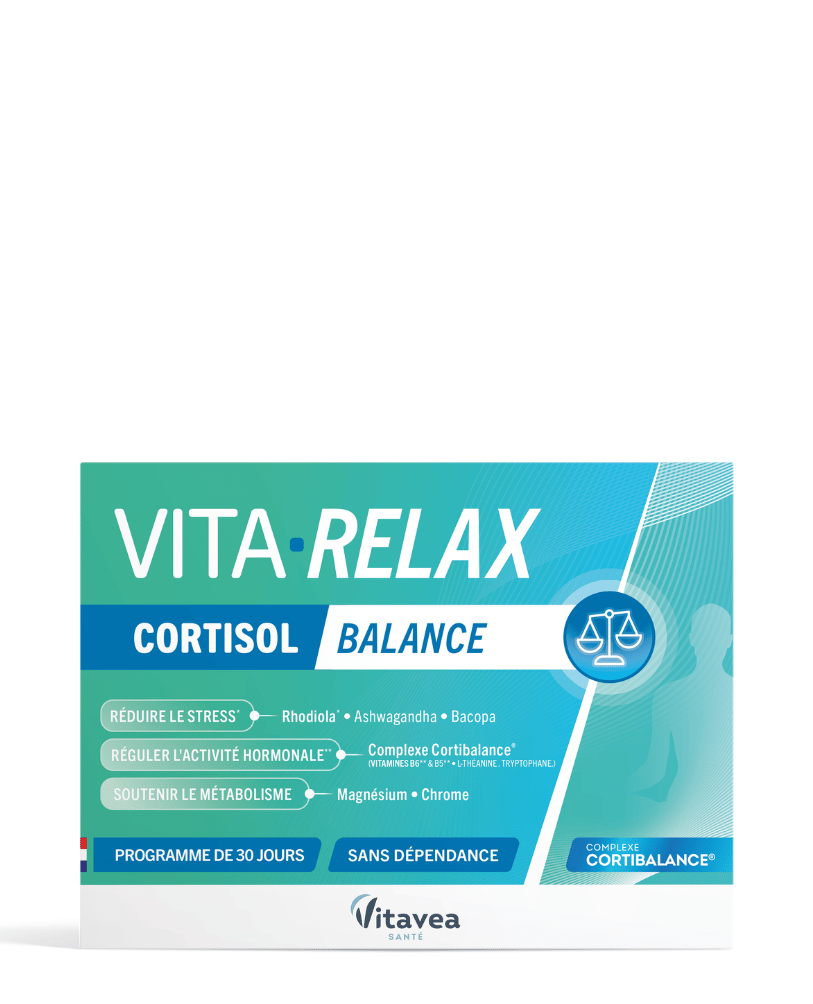 Vitavea-kortizolio-balansui_slamutis.lt VITAVEA VITA'RELAX Cortisol Balance, 30 augalinės kilmės kapsulių - Image 1