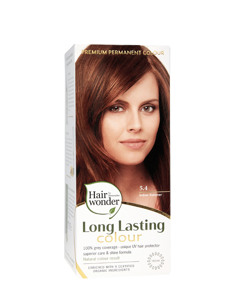 Hairwonder-ilgalaikiai-plauku-dazai-Indijos-vasara_slamutis.lt HAIRWONDER Ilgalaikiai plaukų dažai, spalva Indijos vasara 5.4 - Image 1