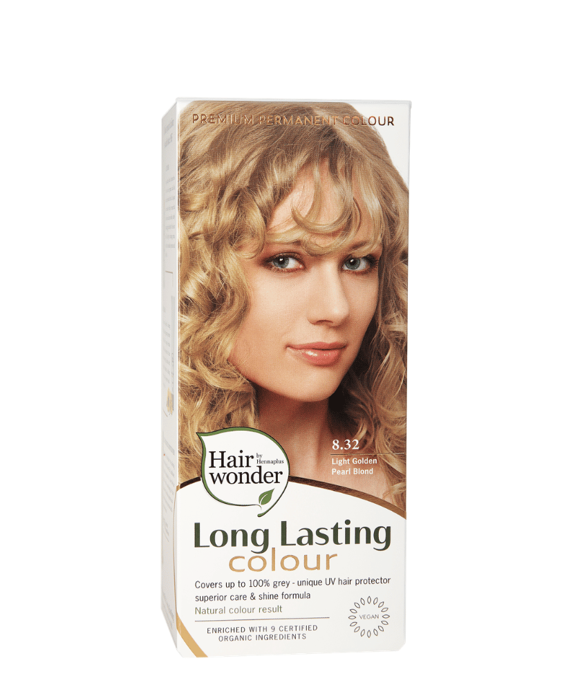 Hairwonder-ilgalaikiai-plauku-dazai-sviesi-aukso-perline-blondine_slamutis.lt HAIRWONDER Ilgalaikiai plaukų dažai, spalva labai šviesi blondinė auksinio-perlų atspalvio 8.32 - Image 1