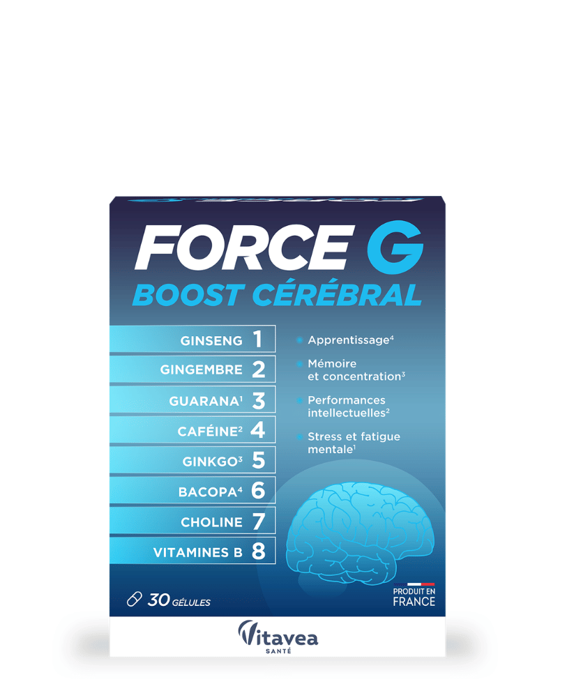 Vitavea-Force-G-atminciai_slamutis.lt VITAVEA FORCE G BOOST CÉRÉBRAL protinei veiklai, 30 augalinės kilmės kapsulių - Image 1