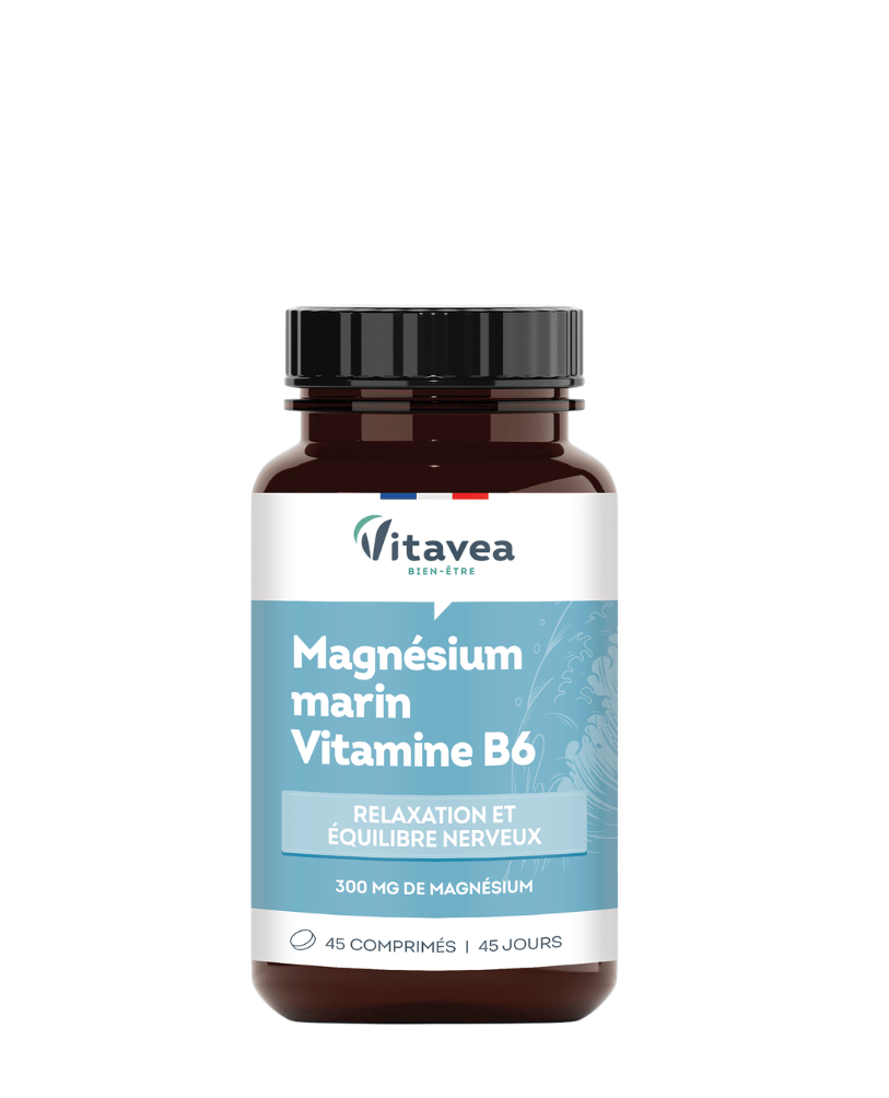 Vitavea-magnis-jurines-kilmes-45vnt-slamutis.lt VITAVEA Magnis jūrinės kilmės + vitaminas B6, 45 tabletės - Image 1